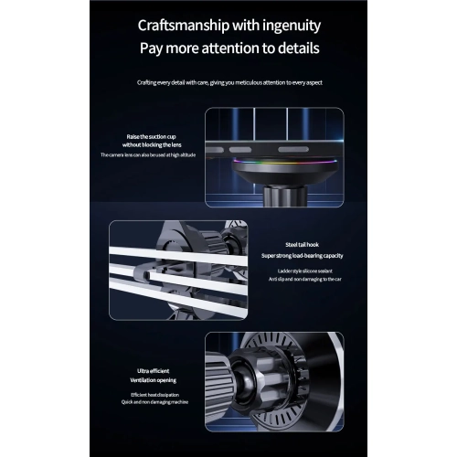 New car wireless charger navigation bracket, suitable for Apple mobile phone magsafe magnetic wireless charging, USB power supply for sustainable