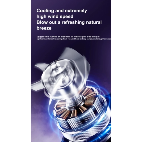 Ventilateur monté sur la taille, écran numérique à haute puissance éolienne USB turbine de recharge USB portable à haute vitesse violent petit