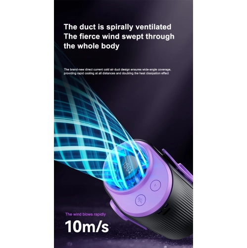 Ventilateur monté sur la taille, écran numérique à haute puissance éolienne USB turbine de recharge USB portable à haute vitesse violent petit