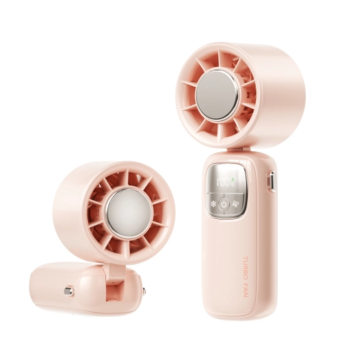 Semiconductor refrigeration handheld fan, turbo high-speed violent fan folding ice compress charging small wind, outdoor travel office portable