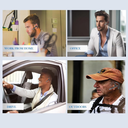 Bluetooth headset, lightweight hands-free headset with microphone, single-ear conduction headset, business office telephone headset