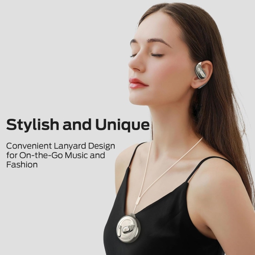 Rotating magnetic suction bin, open ear-hook style Bluetooth 5.4 intelligent noise-cancelling headphones, comfortable to wear and suitable for sports