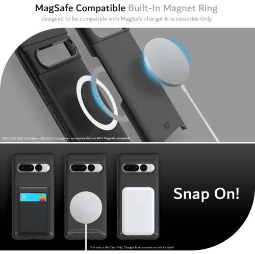 Étui Merge de TUDIA compatible avec MagSafe pour Pixel 7 Pro de Google - Noir mat