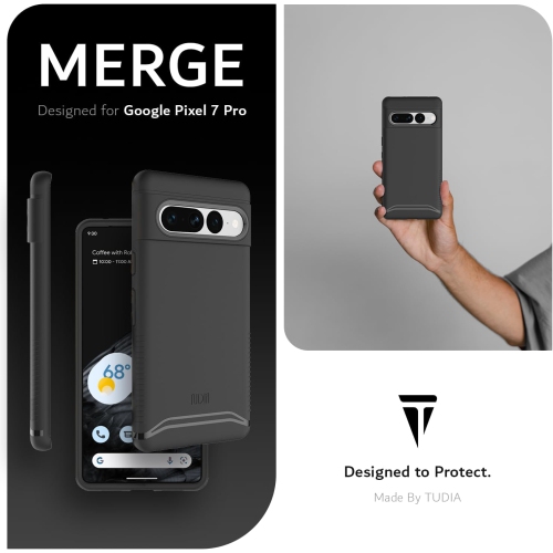 Étui Merge de TUDIA compatible avec MagSafe pour Pixel 7 Pro de Google - Noir mat