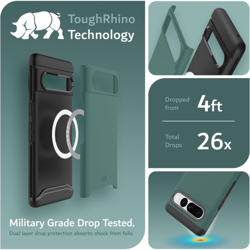 Étui Merge de TUDIA pour Pixel 7 Pro de Google avec MagSafe - Vert chasseur