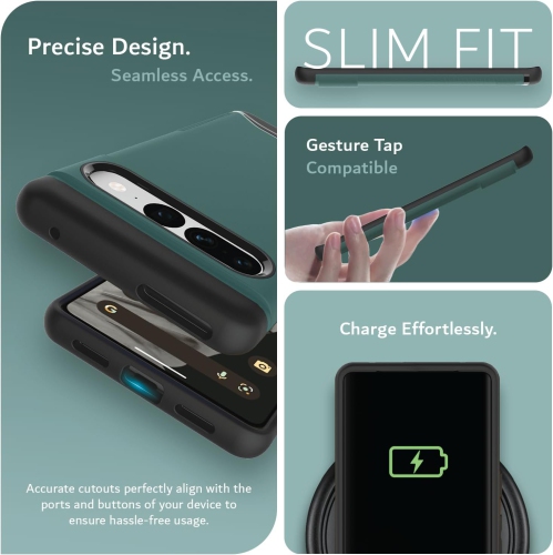 Étui Merge de TUDIA pour Pixel 7 Pro de Google avec MagSafe - Vert chasseur