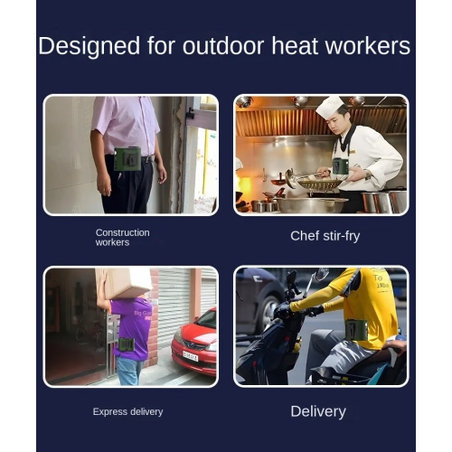 New ultra-long battery life waist-mounted fan Portable waist-mounted cooling neck-mounted fan with 10000mAh battery High-power long-life outdoor