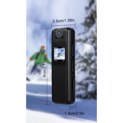 New HD audio recorder with screen and back clip, outdoor camera, rotating lens, audio conference recorder, HD video recorder, MC85-32GB