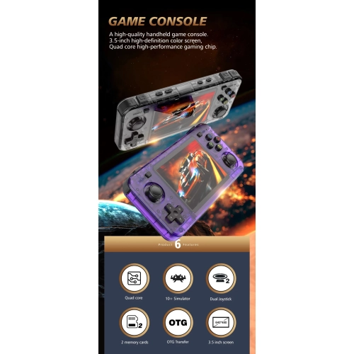 2025 New R36H Open Source Handheld Game Console Portable Retro Handheld Nostalgic Game - 3.5 Inch Screen Open Source Linux Classic Retro Portable,