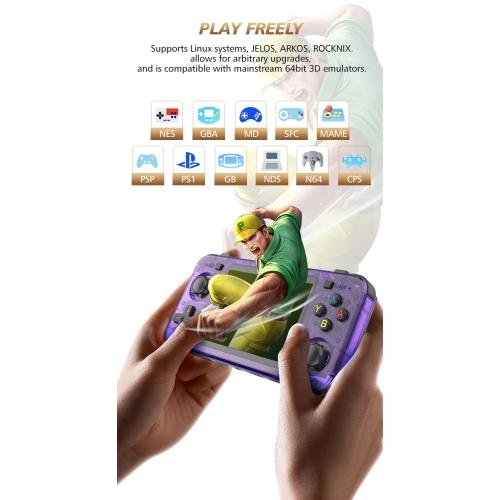 2025 New R36H Open Source Handheld Game Console Portable Retro Handheld Nostalgic Game - 3.5 Inch Screen Open Source Linux Classic Retro Portable,