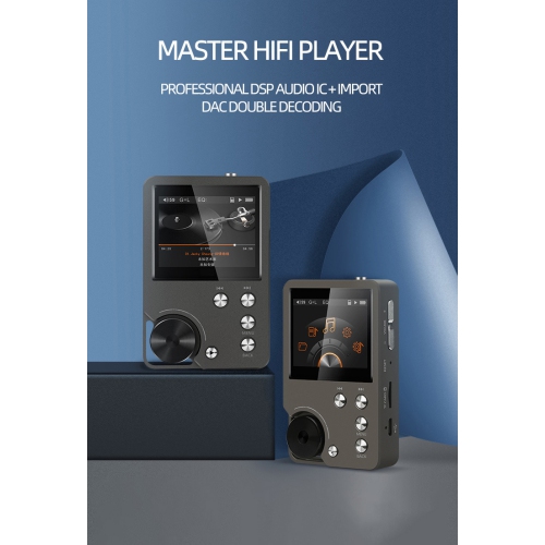 Master HIFI lossless DSD256 music player high-fidelity sports professional MP3 car walkman car portable music - silver gray 64GB