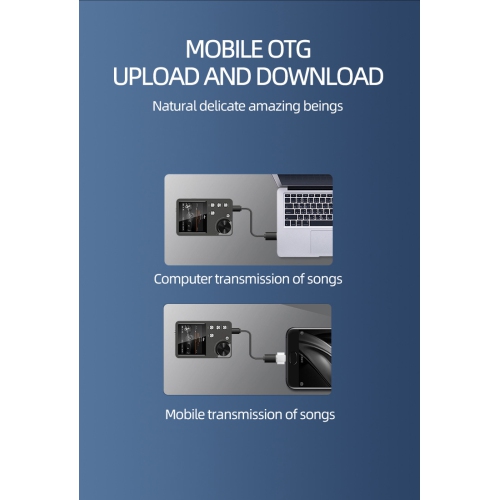 Master HIFI lossless DSD256 music player high-fidelity sports professional MP3 car walkman car portable music - silver gray 64GB