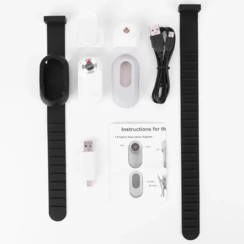 Thumb camera sports HD vlog camera pet outdoor children chest neck cycling recorder cat dog fully automatic smart pet collar camera, pet model white