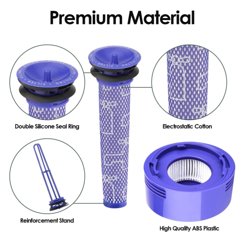 Ensemble de 4 pièces avec préfiltre et post-filtre pour aspirateurs V7 et V8 de Dyson