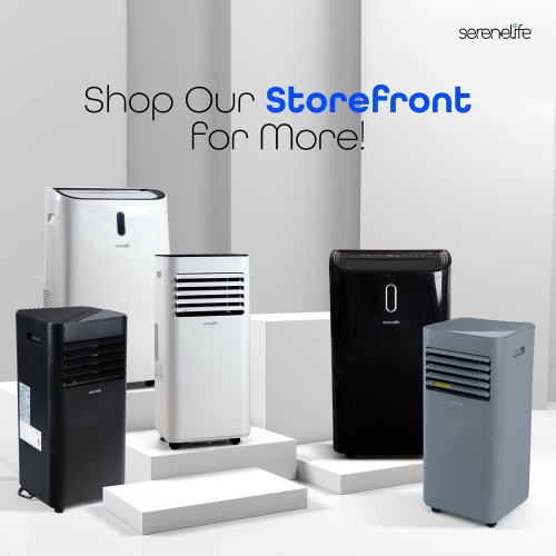 SereneLife Portable AC 8000 BTU, 3-in-1 Cooling, Dehumidifier and Fan Modes, Compact Standing Air Conditioner for 300 Sq. Ft., Energy Efficient, with