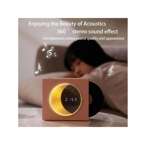 Retro Vinyl Record Bluetooth Speaker with Clock - Retro Design, Bluetooth 5.3, Long Battery Life, Stereo Bass, 3 Playback Modes - Perfect Home Decor