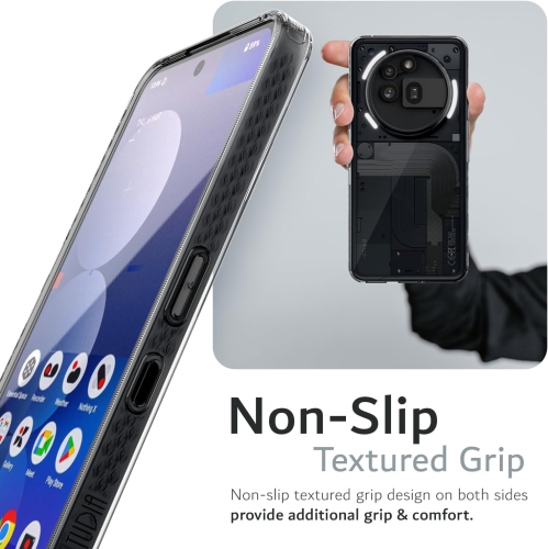 TUDIA LUCION Nothing Phone 3a Pro Case Anti-Yellowing - Clear