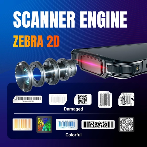 Tera Upgraded Barcode Scanner Android 13: Qualcomm CPU with Charging Cradle Handheld Rugged PDA QR 2D with Zebra SE4710 Scanner