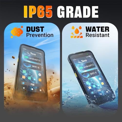 Tera Upgraded Barcode Scanner Android 13: Qualcomm CPU with Charging Cradle Handheld Rugged PDA QR 2D with Zebra SE4710 Scanner