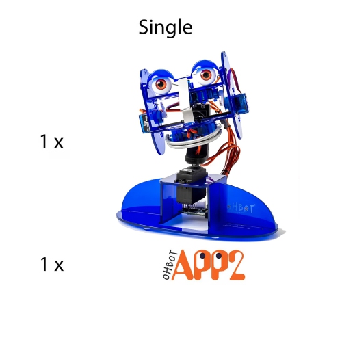 Ohbot 2.2 Kit DIY Programmable Social Robot Support AI, STEM Educational Coding Robotics for Ages 7+