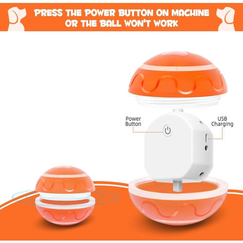 Balle de chien interactive de Zachvo avec lampes flash LED pour petits chiens de taille moyenne, balle Wicked Ball à activation par mouvement