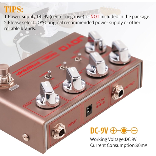 Boîte ouverte - Pédales de simulation d'amplificateur de pédale à effet Overdrive à gain élevé de JOYO