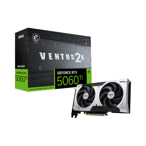 MSI GeForce RTX 5060 Ti 8G Ventus 2X Plus Graphics Card - 8GB GDDR7, PCIe 5.0, HDMI 2.1b, DisplayPort 2.1b