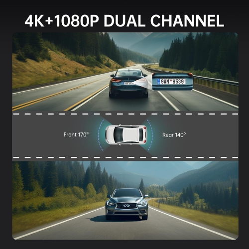 Veement 4K View Mirror Camera Front and Rear