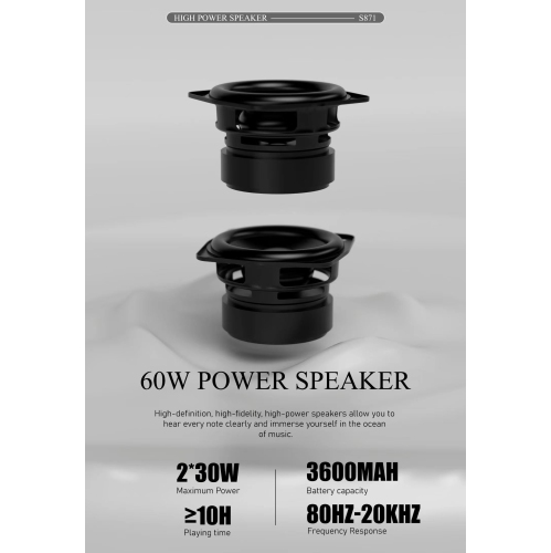 Lenyes S871 — Portable Bluetooth Speaker • Bluetooth 5.3