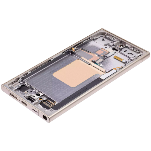 Replacement OLED Assembly W/Frame For Samsung Galaxy S24 Ultra(US & International Version)(Aftermarket +)Titanium Yellow