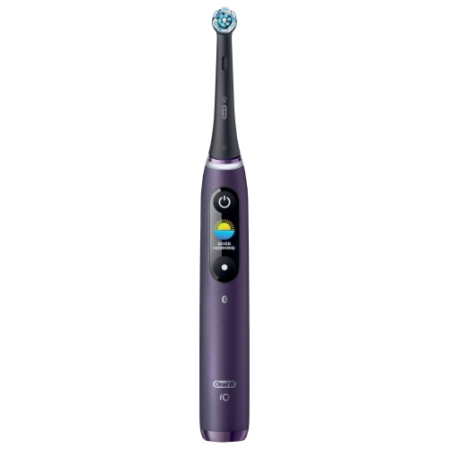 Brosse à dents électrique iO Series 8 d'Oral-B avec 2 têtes de brosse de rechange, amétrine violette