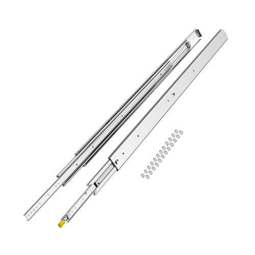 VEVOR 1 Pair Full Extension Drawer Slides 16 18 20 24 30 35 37.4 59 24 32 36 40 48 60 in, 500 lbs Load Capacity Locking Drawer Slides, Ball Bearing