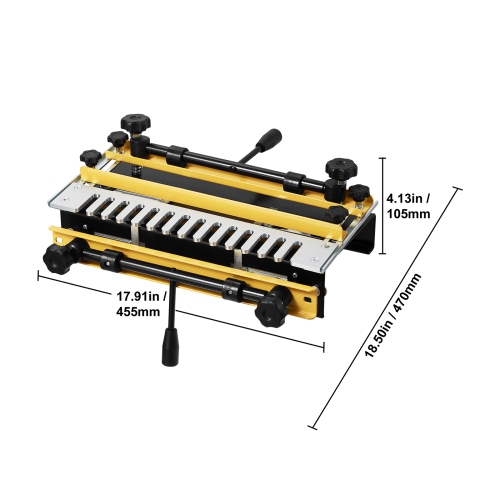 VEVOR 12 in Width Dovetail Jig, Dove Tailing Router Jigs with 4 Router Bits & 3 Templates, Precise Alignment Dove Tail Jig, Mortise and Tenon