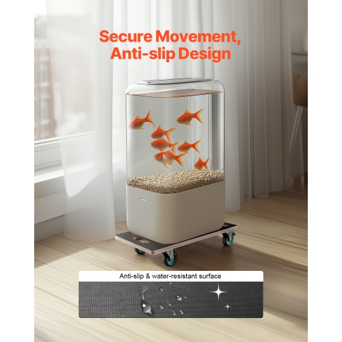 VEVOR 551 lbs Load Furniture Dolly, Furniture Moving Dollies with 4 TPR Silent Wheels, Rectangle Multifunctional Flat Dolly for Piano Furniture Couch