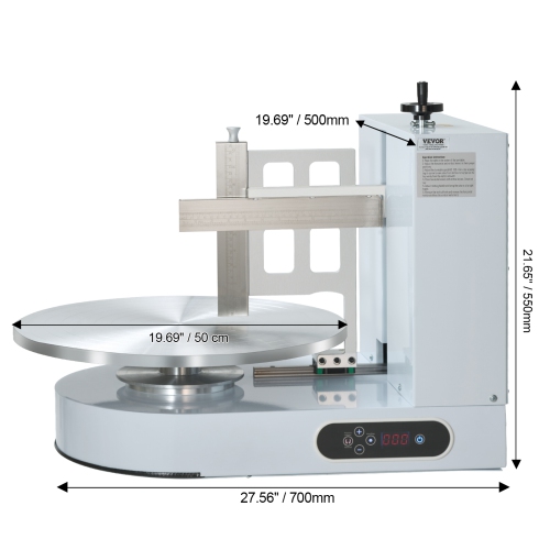 Machine à décorer pour gâteau VEVOR 25-320&nbsp;tr/min, machine à apprêt pour gâteau, machine à glaçage à gâteau à faible bruit, plateau tournant