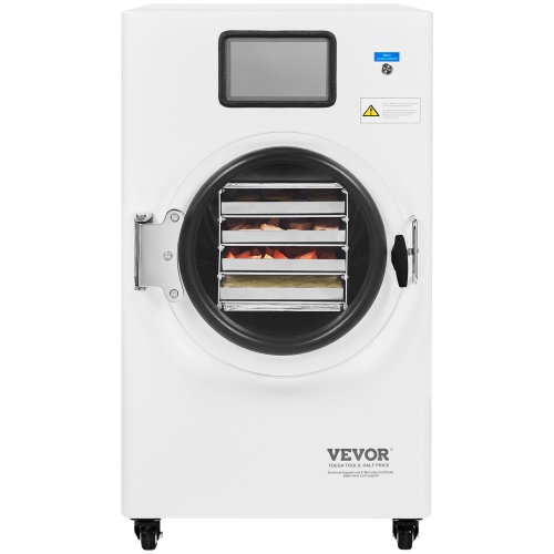 VEVOR Vacuum Freeze Dryer Machine, 8.8-13.2 LBS/Batch Food Freeze Drying Machine with 4-Layer Trays, Vacuum Pump, Adjustable Timer and Temperature