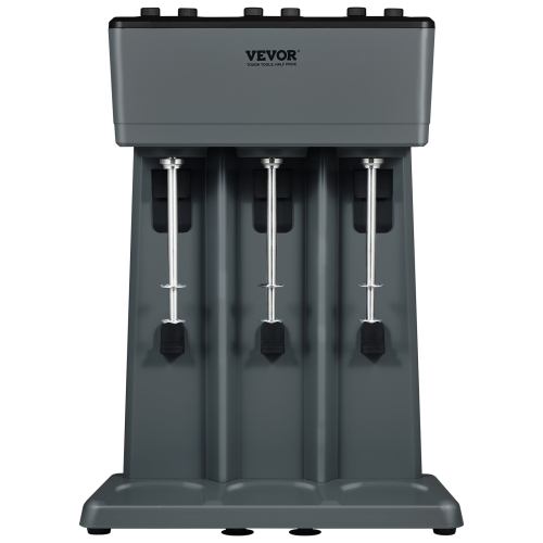 VEVOR 375W Milkshake Maker, 3 Electric Milkshake Machine, Triple Heads Drink Mixer Blender Machine, 3-Speed Milkshake Mixer with 3 x 820 ml Stainless