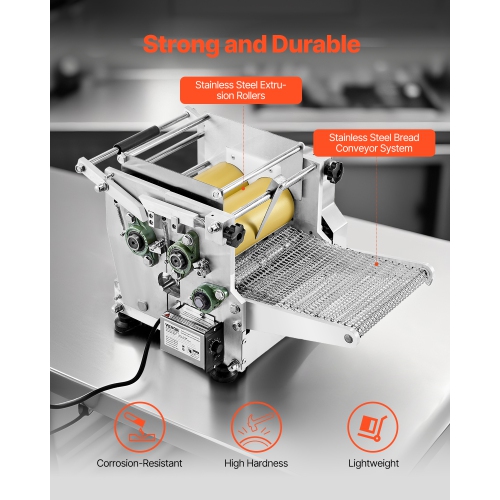VEVOR Electric Tortilla Maker, Automatic Corn Tortilla Making Machine with Non-Stick Coating and Two Molds(4 in+6 in), Electric Chapatti Machine