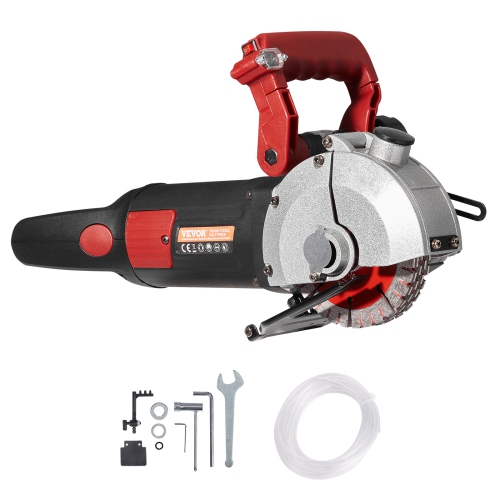 VEVOR 2500W Wall Chaser,38 mm Cutting Width,Wall Groove Cutting Machine 34MM Cutting Depth,Wall Slotting Machine With 5 Saw Blades 4.5" Diameter