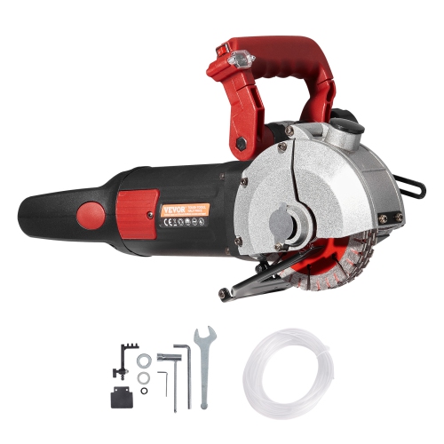 VEVOR 2500W Wall Chaser,38 mm Cutting Width,Wall Groove Cutting Machine 34MM Cutting Depth,Wall Slotting Machine With 5 Saw Blades 4.5" Diameter