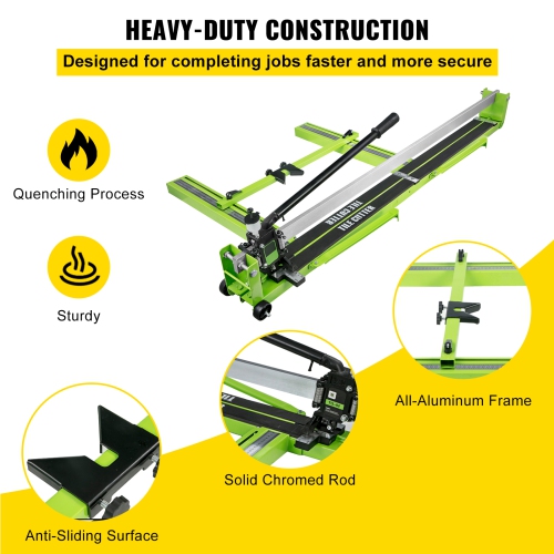 VEVOR 47 Inch Tile Cutter, Manual Tile Cutter All-Steel Frame,Tile Cutting Machine with Laser Guide and Bonus Spare Cutter,Tile Cutter Hand Tool for
