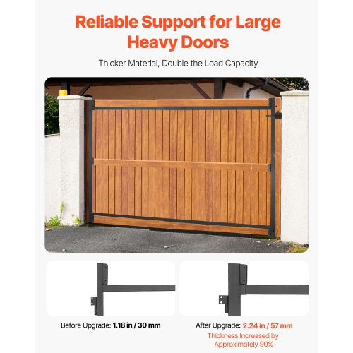 VEVOR Fits 36 to 60 in Gate Building, Up from 6 to 7 ft High Fence, Adjustable Gate Building Kit, Anti Sag Full Gate Frame Kit with Latch Lock and