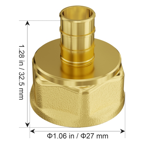 VEVOR 1/2" 20PCS Pipe Fittings, Brass Pipe Fittings, Clamp-style 1/2 NPT Internal Thread Pipe Connector Brass Air Fittings, Heavy Duty Plumbing