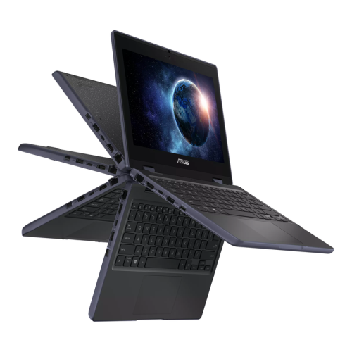 Asus 11.6"HD Touchscreen 2 in 1 Rugged & Spill Resistant Notebook for Students-Gray(Intel Celeron N100/ 128GB SSD/4 GB RAM/ Win11 Pro)