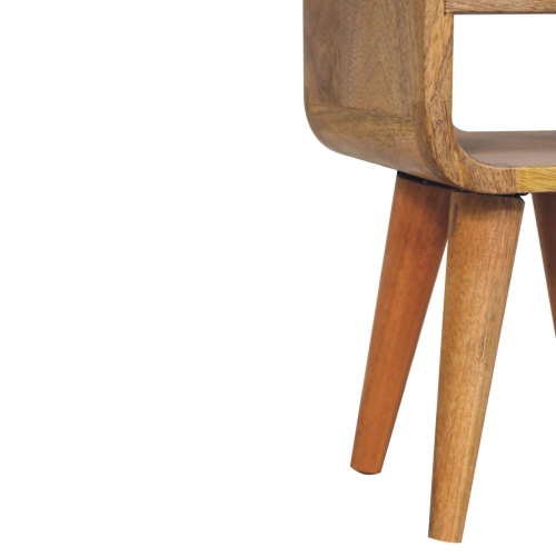 Artisan Furniture Solid Wood Extra Mini Oak-ish Curve Lower Bedside