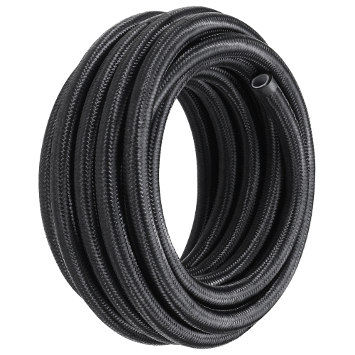 VEVOR 25 FT 6AN Fuel Line Kit,Fuel Hose Kit, 5/16" Nylon Stainless Steel Braided PTFE Fuel Line Kit, E85/Diesel Hose End Fitting Kit, with 15 PCS