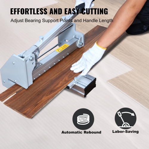 VEVOR 13 inch Floor Cutter, Cuts Vinyl Plank, Laminate, Engineered Hardwood, Siding, 0.47in Cutting Depth Effortless And Easy Cutting, Vinyl Plank