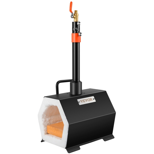 VEVOR Propane Forge Portable, Single Burner Tool and Knife Making, Large Capacity Blacksmith Farrier Forges, Mini Furnace Blacksmithing,Gas Forging