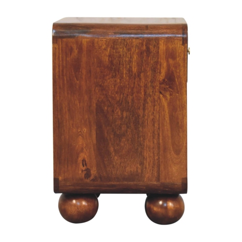 Artisan Furniture Solid Wood Chestnut Open Woven Bedside