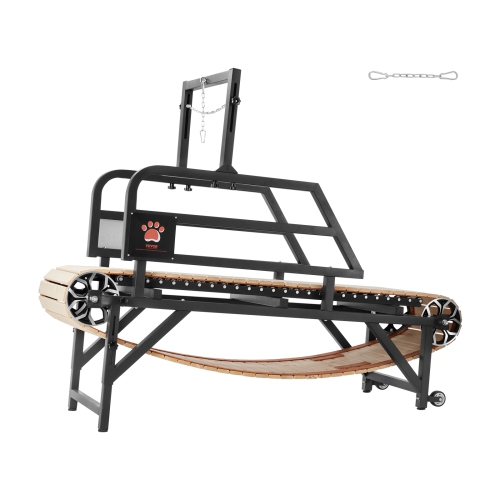 VEVOR 330 lbs Weight Capacity Dog Treadmill for Large Dogs, 17.52" Runway, Dog Running Machine with Adjustable Ramps, Dog Pacer Slatmill for Dogs,Pet